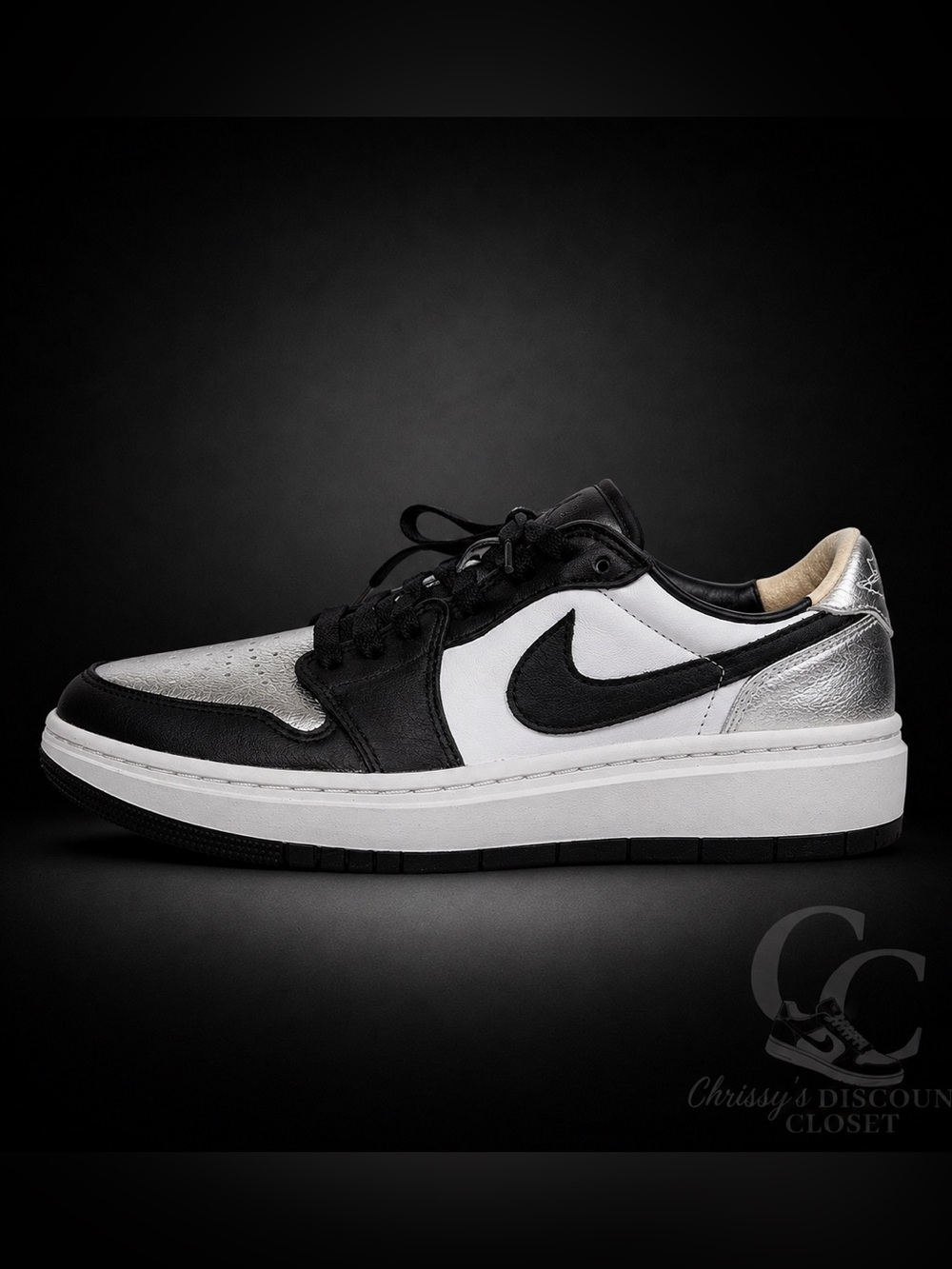 Size 8 - Air Jordan 1 Elevate SE Low Silver Toe W